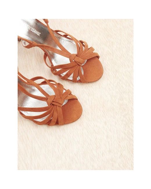 Shoes > sandals > high heel sandals Ines De La Fressange Paris en coloris Brown