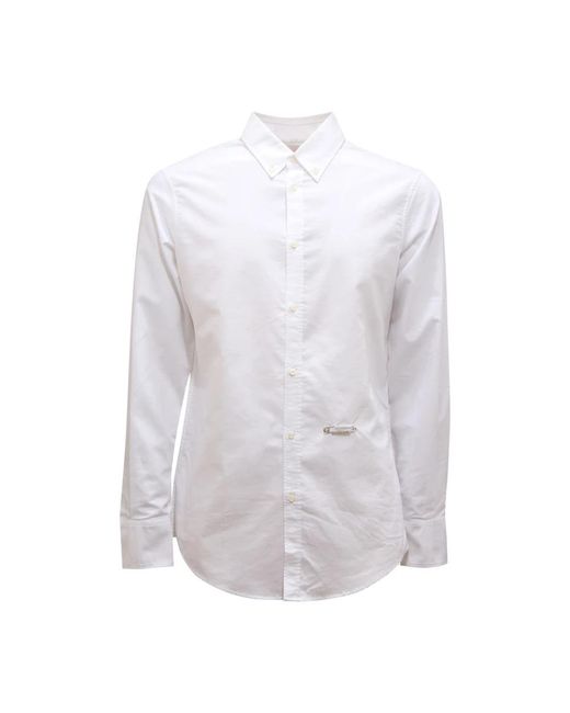 DSquared² Overhemden ,Wit ,Button-Down Shirt Gemaakt in het White voor heren