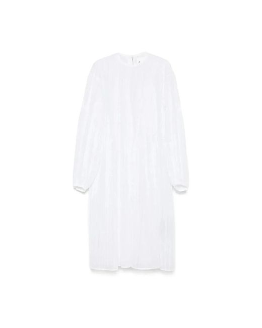 Jil Sander White Midi Dresses