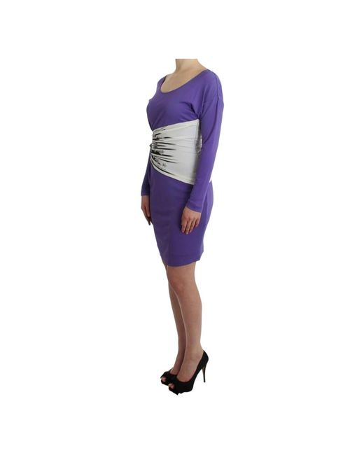 Roberto Cavalli Purple Short Dresses
