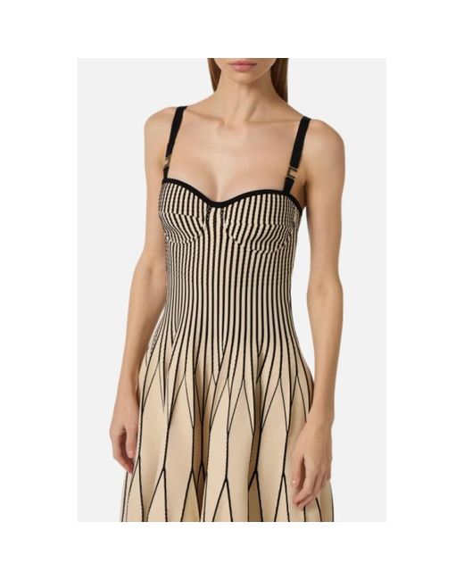 Elisabetta Franchi Multicolor Knit Mini Dress