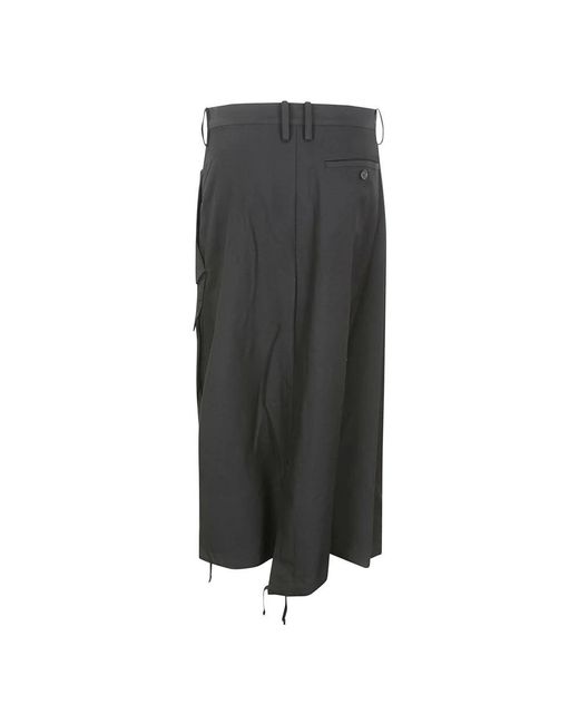 Yohji Yamamoto Gray Midi Skirts