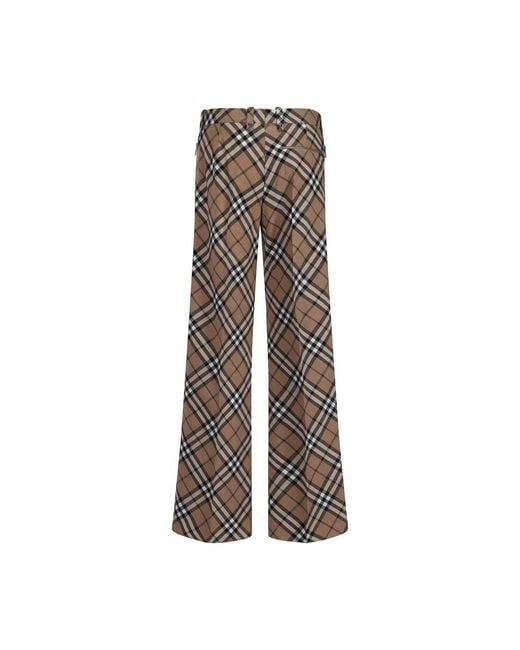Burberry Brown Wide Trousers for men