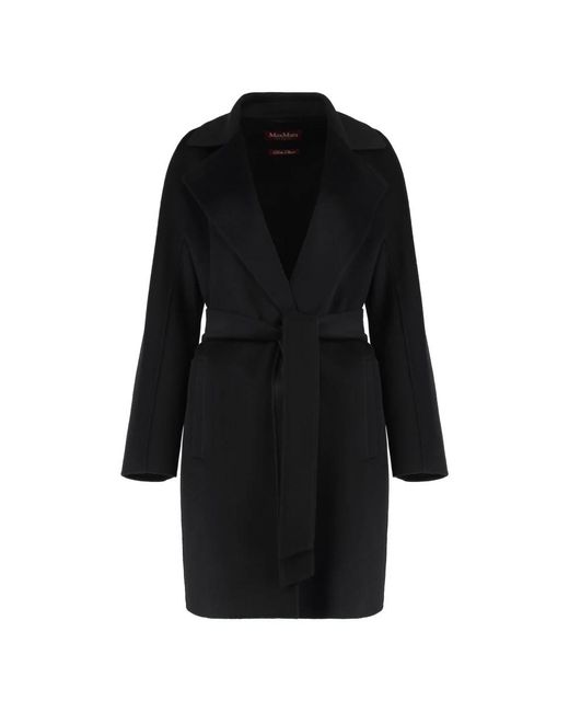 Max Mara Black Belted Coats