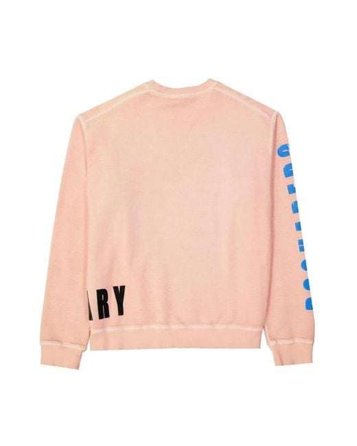 DSquared² Grafische Print Crewneck Sweatshirt in het Pink voor heren