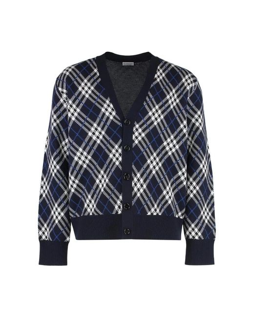 Cardigans Burberry de hombre de color Blue