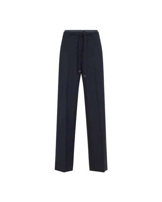 Peserico Blue Wide Trousers
