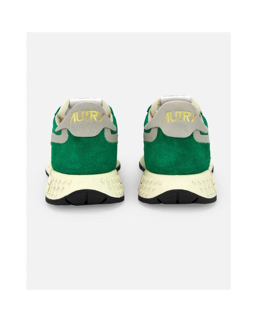 Autry Weiße sneakers mit grauem detail in Green für Herren