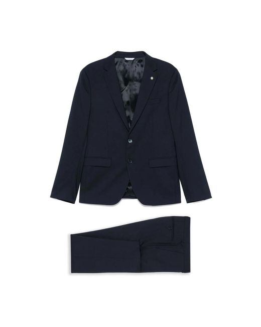 Single Breasted Suits Manuel Ritz de hombre de color Blue