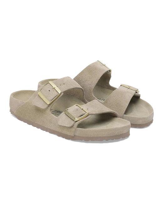 Birkenstock White Sliders