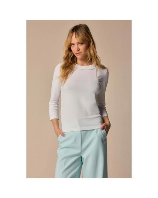 Round-Neck Knitwear Kocca de color White