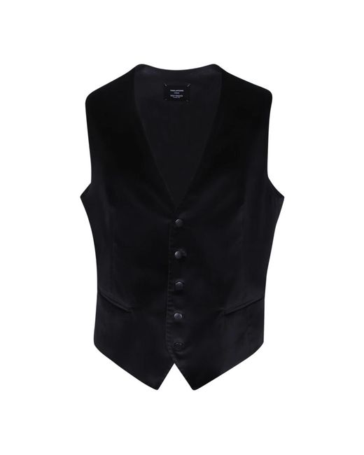 Tagliatore Black Waistcoats for men