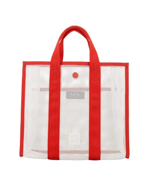 A.P.C. Red Tote Bags