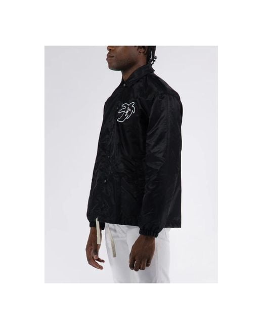 Palm Angels Black Light Jackets for men