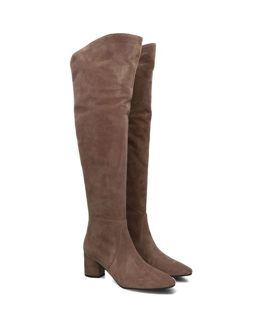 Stefano Lauran Brown Taupe Wildleder Hohe Stiefel Giusy 4