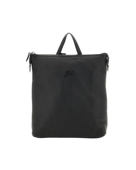 Gabs Black Leather Backpack