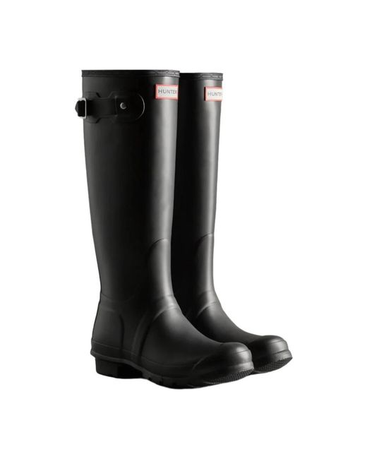 Hunter Schoenen ,Zwart ,Polyester Original Tall Wellington Laarzen in het Black