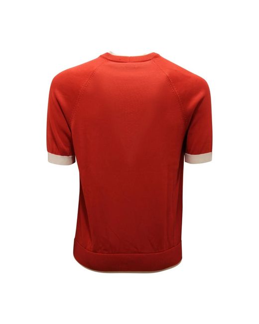 Eleventy Red Round-Neck Knitwear for men