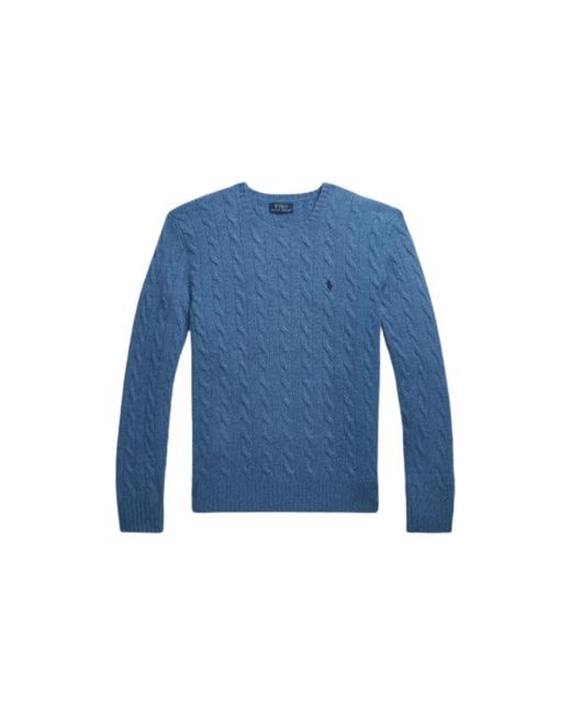 Round-Neck Knitwear Polo Ralph Lauren pour homme en coloris Blue