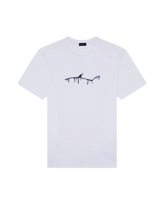 Paul & Shark Weißes baumwoll regular fit t-shirt in White für Herren