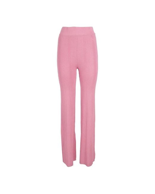 REMAIN Birger Christensen Pink Wide Trousers