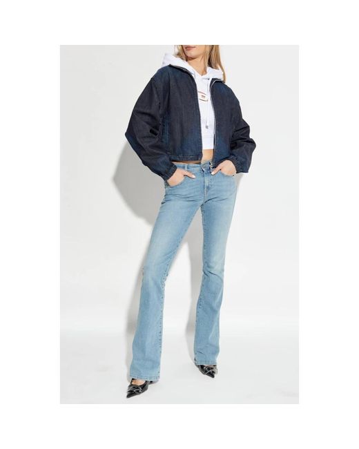 DIESEL Jassen ,Blauw ,Denim Denim Jacket De-Sanderz in het Blue