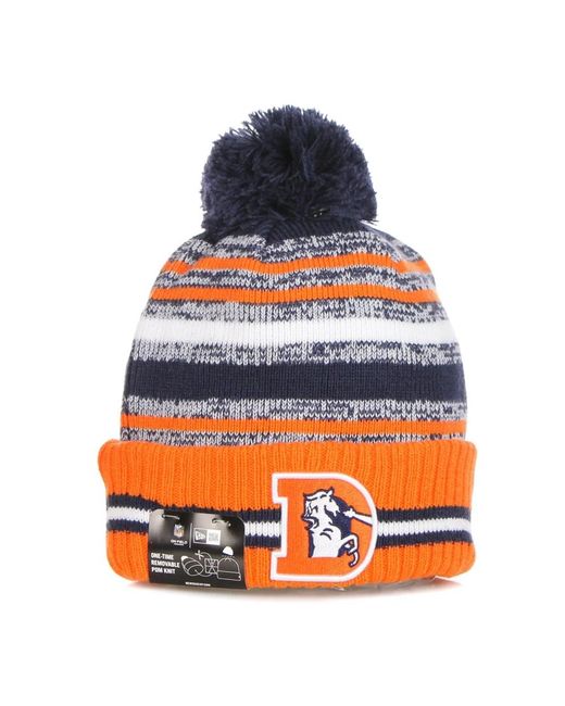 KTZ Accessoires ,Veelkleurig ,Denver Broncos Pom Pom Muts in het Blue voor heren