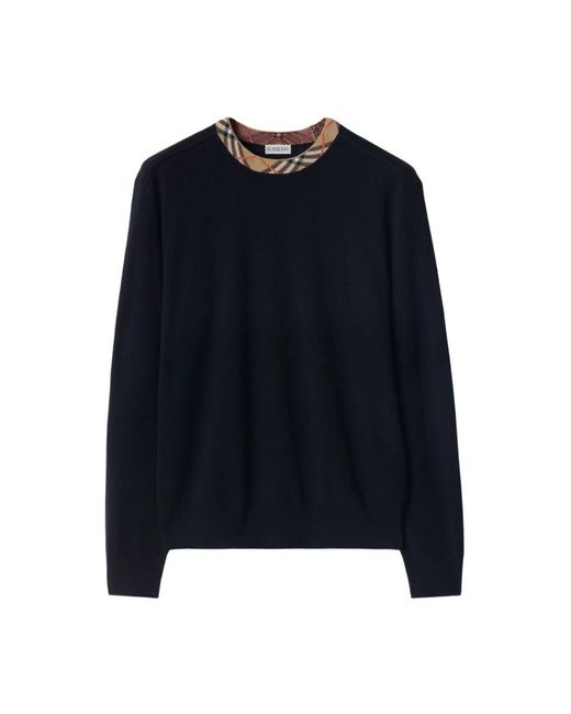 Burberry Round-Neck Knitwear in het Blue voor heren