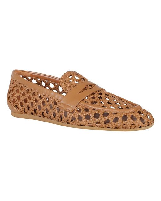Stuart Weitzman Schoenen ,Bruin ,Leer Hazel Geweven Leren Loafer in het Brown