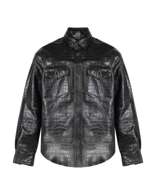 Leather Jackets Vetements de hombre de color Gray
