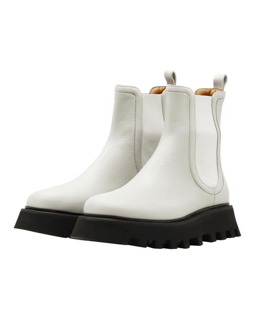 Pomme D'or White Chelsea Boots