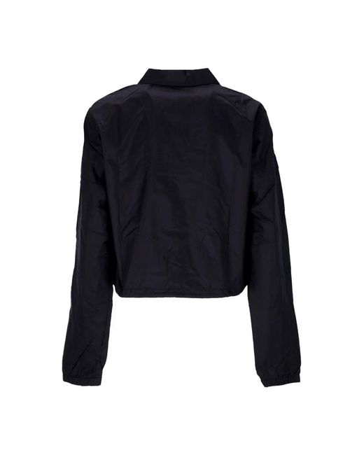 Huf Jassen ,Zwart ,Polyester Zwarte Crop Coach Jas Waterafstotend in het Black