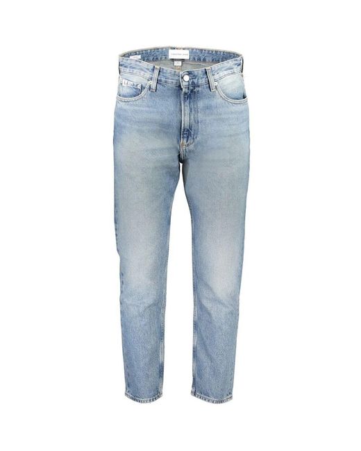 Calvin Klein Hellblaue Baumwoll-Dad-Jeans in Blue für Herren