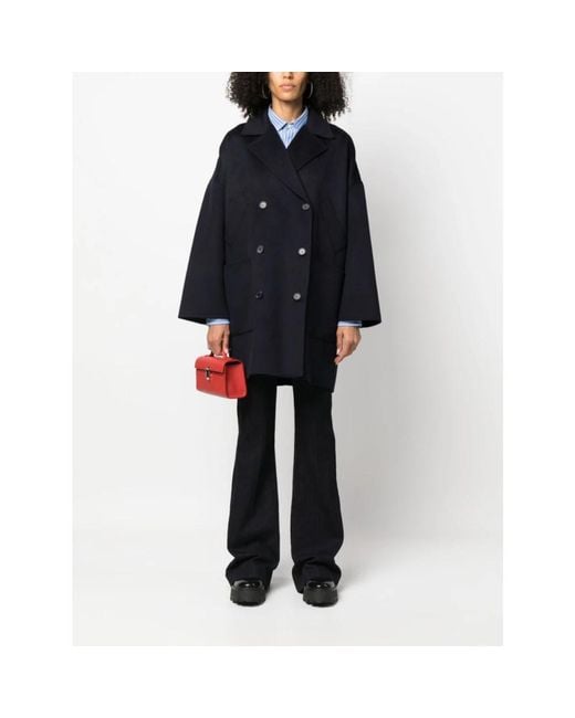 P.A.R.O.S.H. Black Double-Breasted Coats