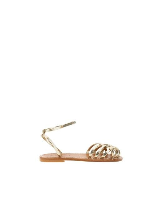 K. Jacques Natural Flat Sandals