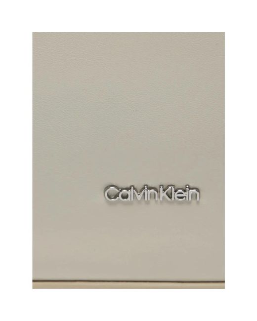 Calvin Klein Gray Mini quilt medium tote tasche
