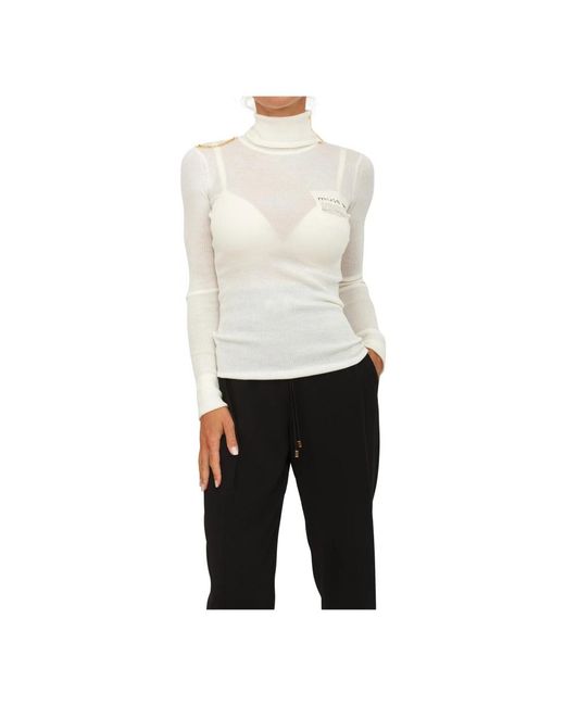 Elisabetta Franchi White Turtlenecks