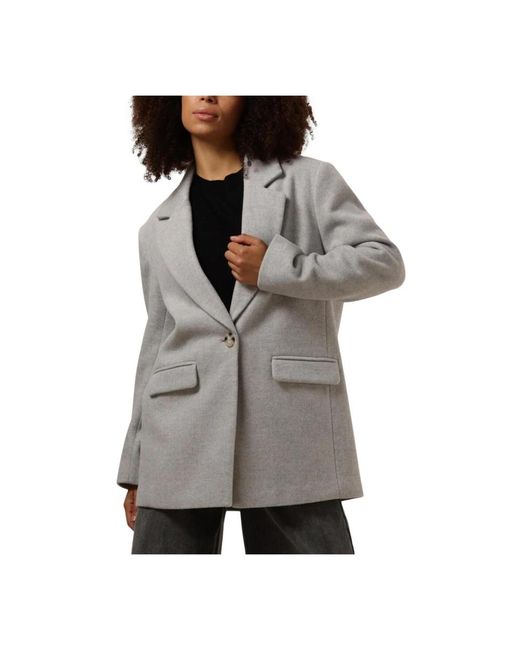 Notre-v Jassen ,Grijs ,Elegante Lichtgrijze Jas Voor in het Gray