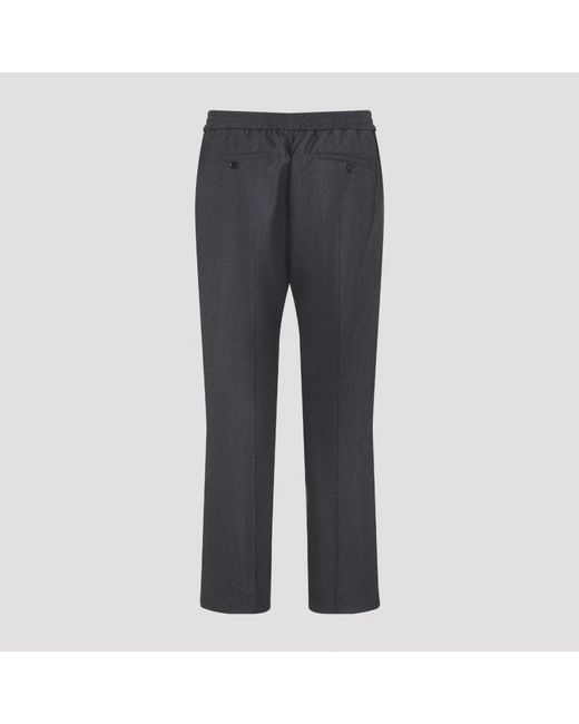 AMI Gray Elasticated Waist Pants for men