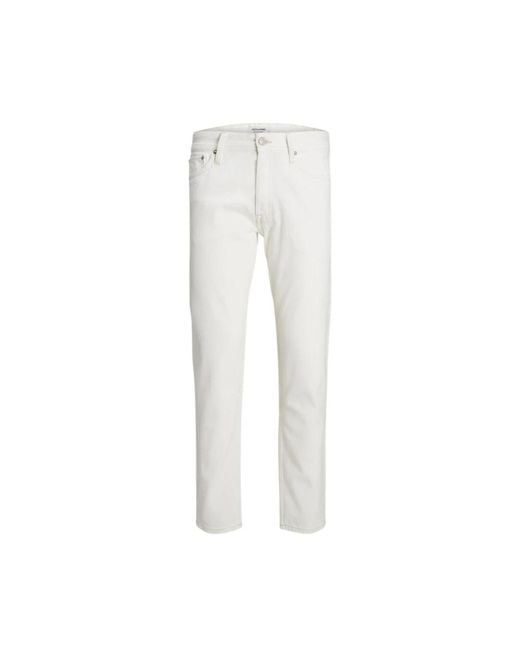 Jack & Jones White Slim-Fit Jeans for men