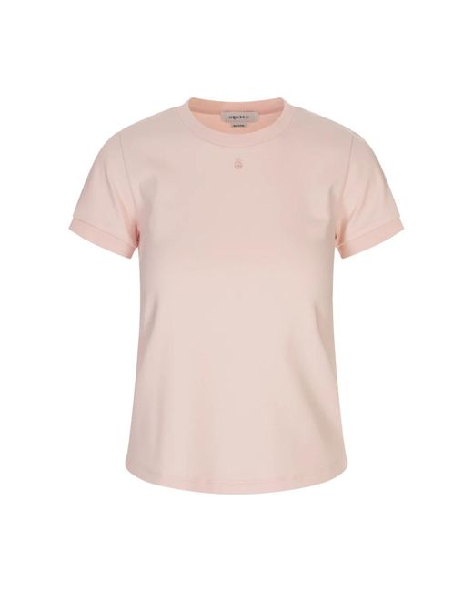 Alexander McQueen Pink Rosa Micro Skull T-Shirt Für Frauen