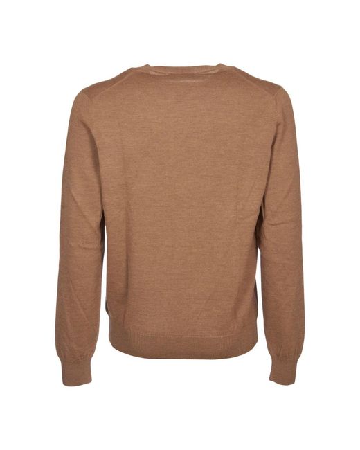 Fay Round-Neck Knitwear in het Brown voor heren