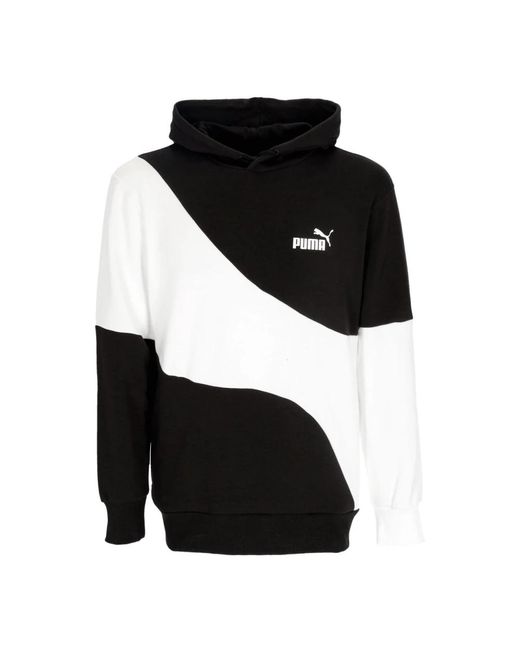 PUMA Lichtgewicht Damessweatshirt Met Capuchon Power Cat Hoodie in het Black