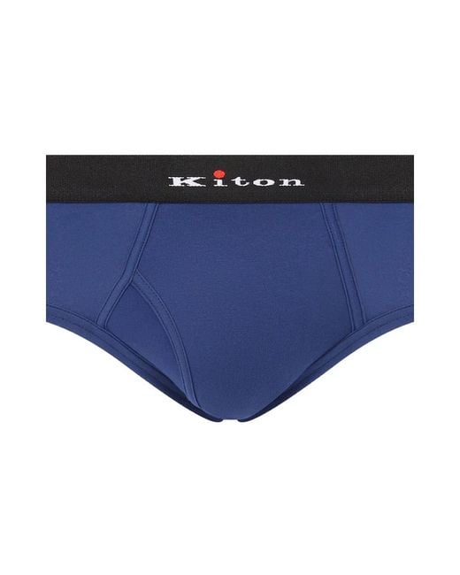Kiton Bottoms in het Blue voor heren