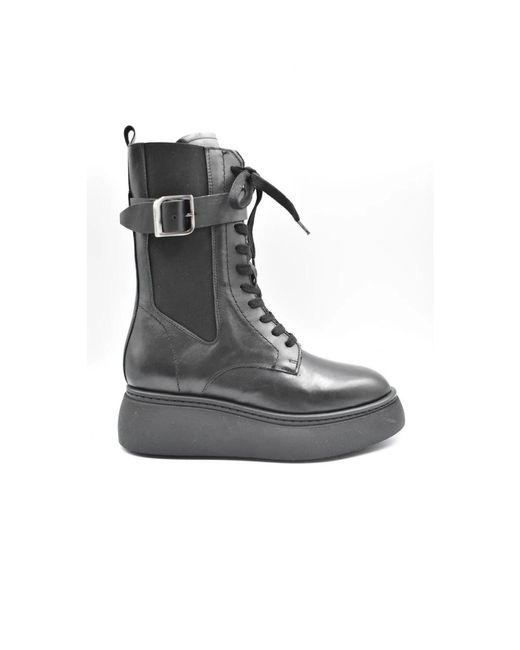 Janet & Janet Black Schwarze schnürschuhe