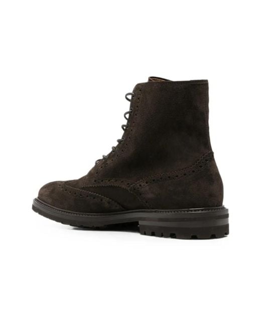Henderson Black Lace-Up Boots for men