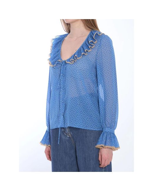 Valentino Garavani Blue Blouses