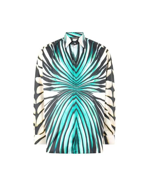 Roberto Cavalli Green Casual Shirts for men