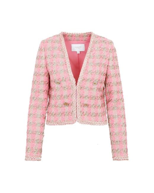 Giambattista Valli Pink Tweed Jackets