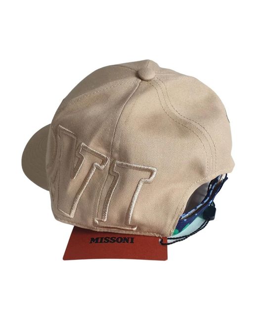 Missoni Accessoires ,Katoen Katoenen Baseball Cap in het Natural